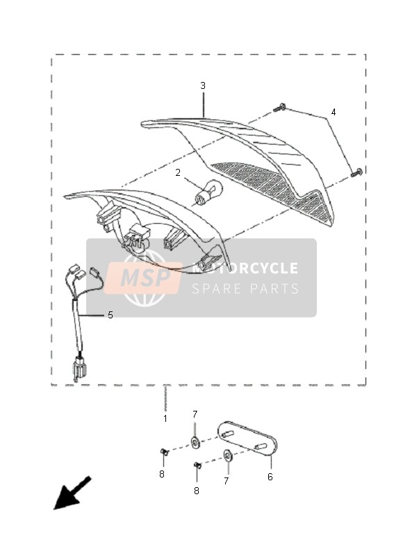 Yamaha CW50N BWS 2007 Fanale Posteriore per un 2007 Yamaha CW50N BWS